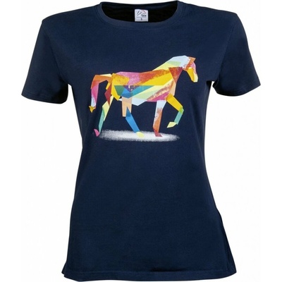 HKM Triko Colorful Horse tmavě modrá – Zboží Dáma
