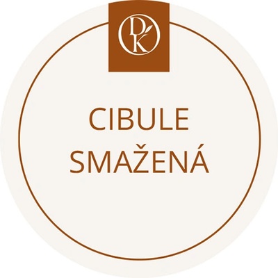Davídkovo koření Etiketa Cibule smažená béžová průměr 4,5 cm 1 ks