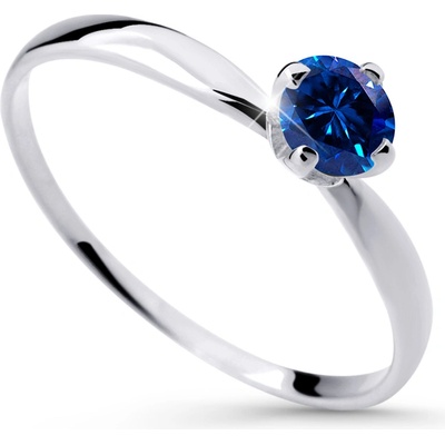 Cutie Diamonds Pôvabný prsteň z bieleho zlata so zafírom DZ6726 2365 SF X 2