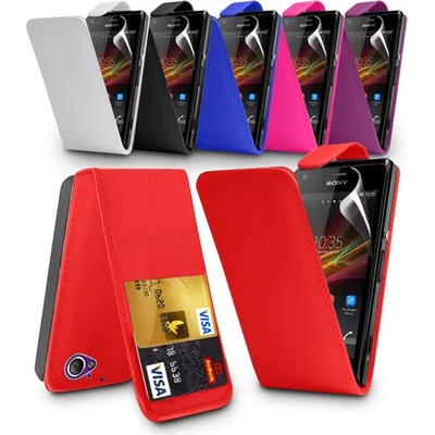 Sony Xperia M/Dual Flip Калъф + Скрийн Протектор