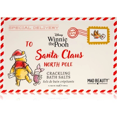 Mad Beauty Winnie The Pooh Festive sůl do koupele 4 x 25 g