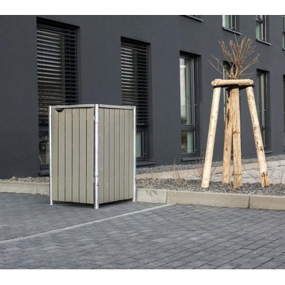 Hide 1 koš 240 l drevo 63 x 60 x 115 cm sivý