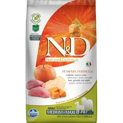 N&D Pumpkin Adult Medium & Maxi Boar & Apple 2,5 kg