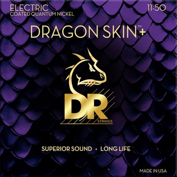 DR Strings Dragon Skin+ Coated Heavy 11-50 Струни за електрическа китара (DEQ-11)