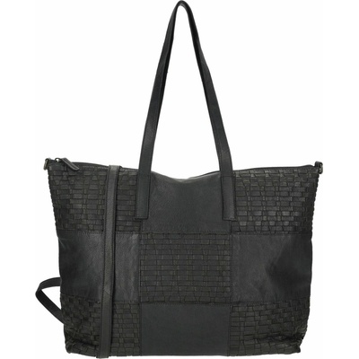 Enrico Benetti Sicily leather shopper bag black