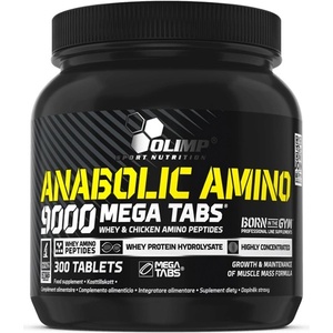 Olimp Sport Nutrition Anabolic Amino 9000 Mega Tabs, 300 Tablets - fitnesdobavki - 62,61 лв