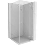 Mexen Lunar L кабина за душ с панти, дясна 80 x 80 см, прозрачна, изчеткан никел - 834L-080-080-97-00-P (834L-080-080-97-00-P)