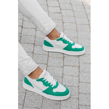 Moda Trend Мъжки спортни обувки - Бели със Зелен #362961 (362961_Зелен)