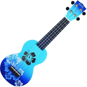 Mahalo Hibiscus Hibiscus Blue Burst Сопрано укулеле