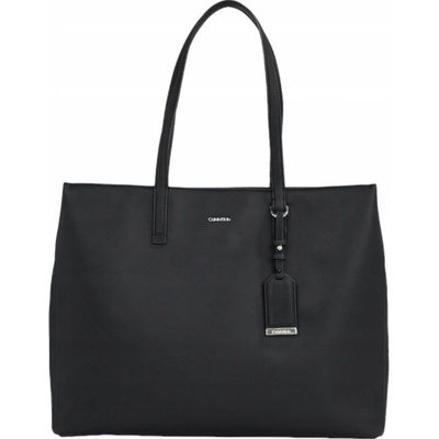 Calvin Klein sportovní kabelka CK MUST SHOPPER MD PU/NUBUCK černá