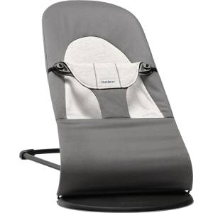 BabyBjörn Бебешки шезлонг BabyBjorn - Balance Soft, Woven/Jersey, Dark grey/Grey (1814-005184) - baby