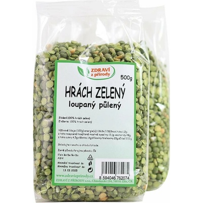 ZP Hrách zelený půlený 0,5 kg
