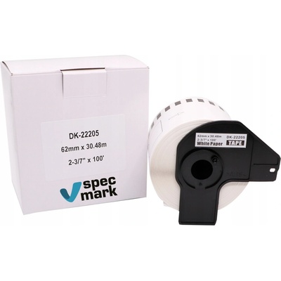 Páska Specmark pro Brother QL DK-22205 62mm x 30,48m bílá