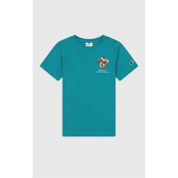 Champion Юношеска тениска с щампа Champion Graphic Print Crew Tee Juniors - Teal