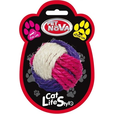 PET NOVA Sisalová guľa pre mačky 6 cm