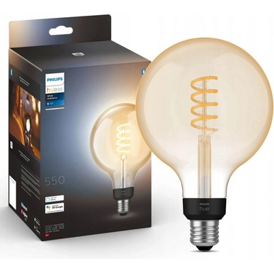 Philips Hue 8719514301542 LED filamentová žiarovka G125 1x7W E27 550lm 2200-4500K White Ambience, stmievateľná, Bluetooth