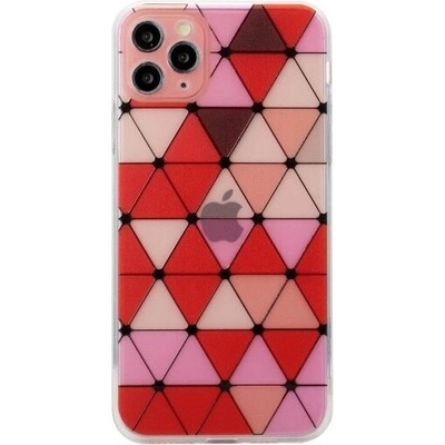 Appleking Pouzdro měkké se vzorem vitráže iPhone 11 Pro - červené – Hledejceny.cz