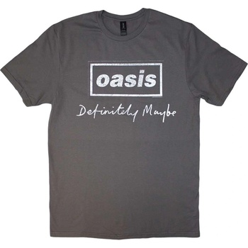 Oasis Риза Definitely Maybe Distressed Text Logo Unisex Charcoal Grey 2XL (OASTS23MC05)