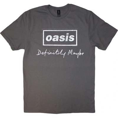 Oasis Definitely Maybe Distressed Text Logo Charcoal Grey 2XL Риза (OASTS23MC05)