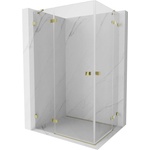 Mexen Lunar Duo кабина за душ лява 90 x 70 см, прозрачна, златна - 834-090L-070P-50-00 (834-090L-070P-50-00)