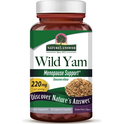 Nature's Answer Wild Yam extrakt 220 mg 60 rostlinných kapsúl