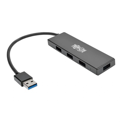 Eaton Tripp Lite U360-004-SLIM интерфейсен хъб USB 3.2 Gen 1 (3.1 Gen 1) Type-A 5000 Мбит/с Черен (U360-004-SLIM) (U360-004-SLIM)