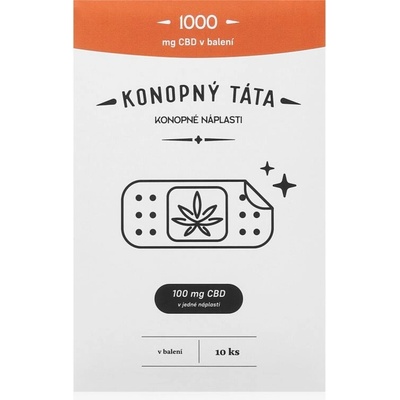 Konopný táta Patches 1000 mg CBD hrejivá náplasť s CBD 10 ks