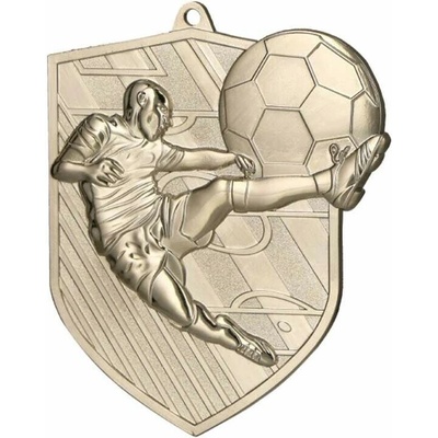 MD8049 Strieborná futbalová medaila 78 × 67 mm