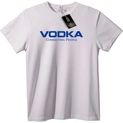 NOONEBRAND Тениска Водка Свързва Хора - 3XL, White
