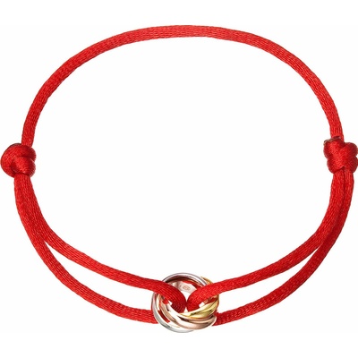 Kabbalah náramek s trojbarevnými kroužky 13092.3 red