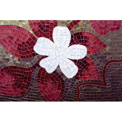 030 Samolepící fototapeta na podlahu - Červenofialová mozaika, 255 x 170 cm