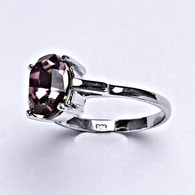 Čištín Stříbrný se Swarovski krystalem violet T 1467