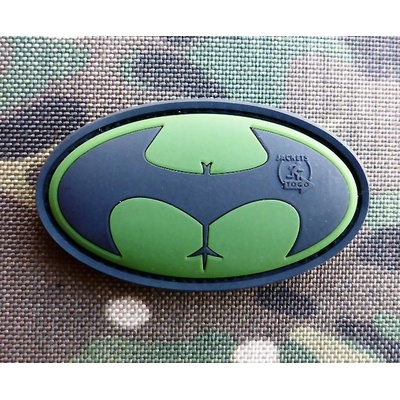 JACKETS TO GO Nášivka BUTTMAN plast velcro ZELENÁ/ČERNÁ