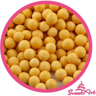 SweetArt cukrové perly zlatožluté matné 7 mm 1 kg