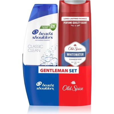 Head & Shoulders Classic Clean + Whitewater Head & Shoulders Classic Clean šampón proti lupinám 400 ml + Old Spice Whitewater sprchový gél 400 ml kozmetická sada