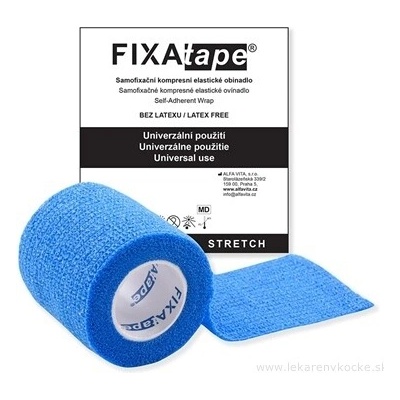 ALFA VITA, s.r.o. FIXAtape Stretch samofixačné elastické ovínadlo bez latexu, modré, 5 cm × 4,5 m