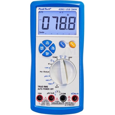 PEAKTECH P 4390 LCD (6000), bargraf, podsvětlený; True RMS