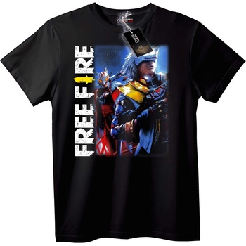 NOONEBRAND Тениска Free Fire игра - XL, Black