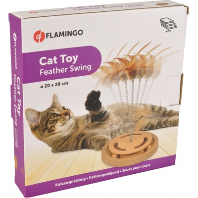 Karlie Flamingo Brain Train s pírkem na pružině 20 x 28 cm