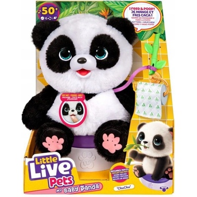Moose Toys Interaktívna plyšová hračka panda s nočníkom 30 cm viacfarebná
