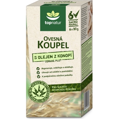 Topnatur Ovesná koupel s olejem z konopí 6 x 30 g