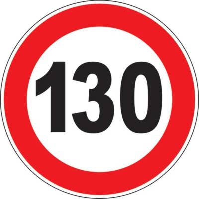 Walteco Značka rychlosti 130km, 150x150mm, samolepka Množství: 1 ks , 20171