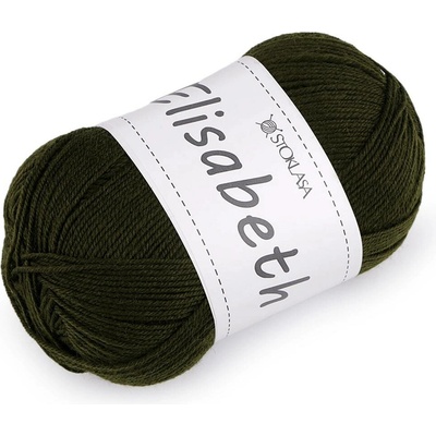 Pletací vlněná příze Elisabeth 100 g Varianta: 5 zelená khaki, Balení: 1 ks 59246/152008/273782