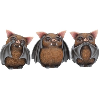 Nemesis Now Комплект статуетки Nemesis Now Adult: Humor - Three Wise Bats, 8 cm (B4473N9)