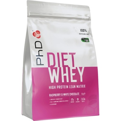PhD Nutrition Diet Whey Protein [1000 грама] Бял шоколад с малини