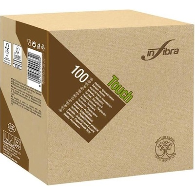 INFIBRA papírové ubrousky BIO-EKO 2V béžová 100ks 33x33cm