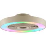 Brilliant - LED RGBW таванно осветително тяло с вентилатор CATANIA LED/37W/230V бежово + дистанционно управление (BI0484)