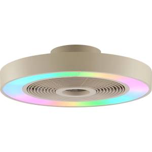 Brilliant - LED RGBW таванно осветително тяло с вентилатор CATANIA LED/37W/230V бежово + дистанционно управление (BI0484)