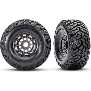 Traxxas колело 2.2/3.2", сив диск, гума Maxx Slash belted (чифт)