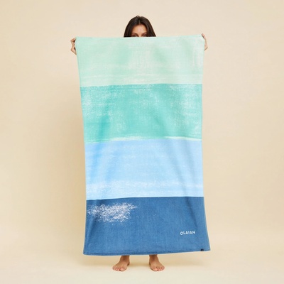 Olaian plážová osuška 145 × 85 cm Aqua modrá